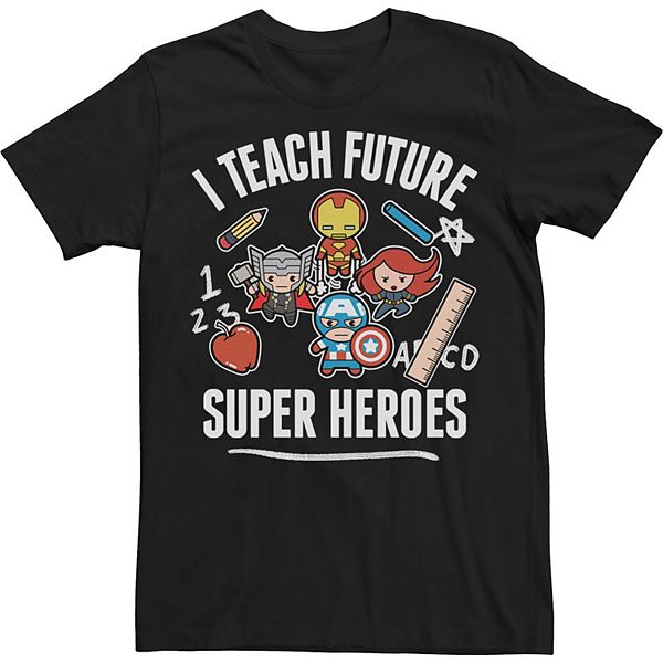 

Футболка Marvel Avengers Classic I Teach Super Heroes Big & Tall Licensed Character