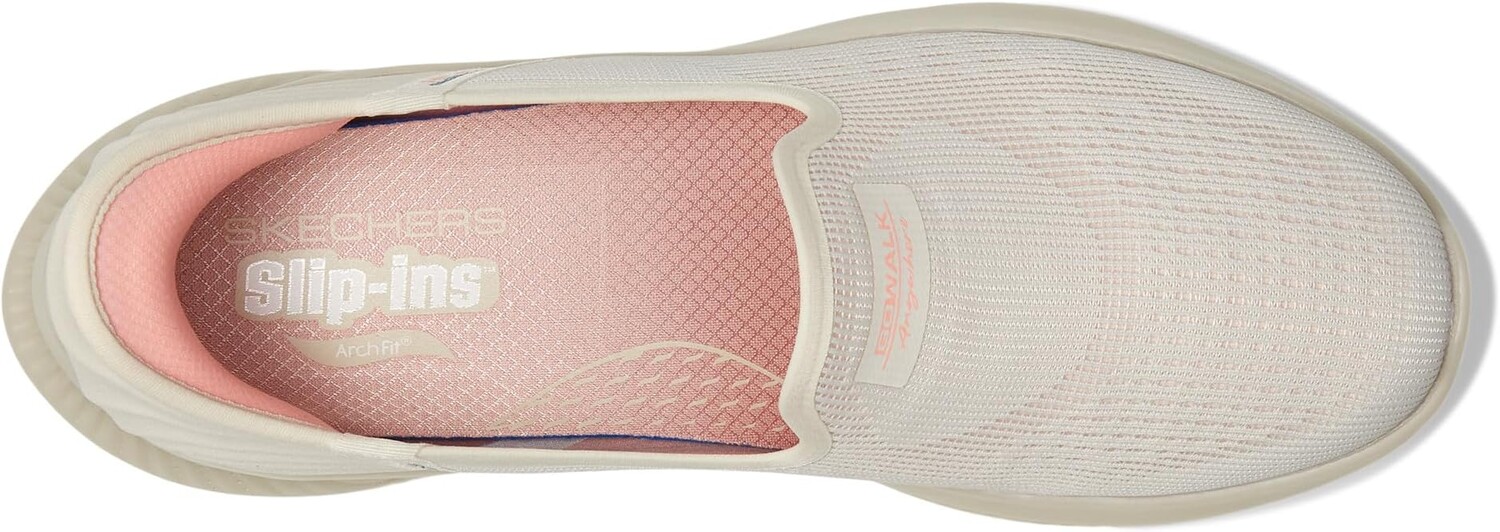 Кроссовки SKECHERS Performance Go Walk Anywhere Telyn Hands Free Slip-Ins, цвет Natural/Pink — фото 2