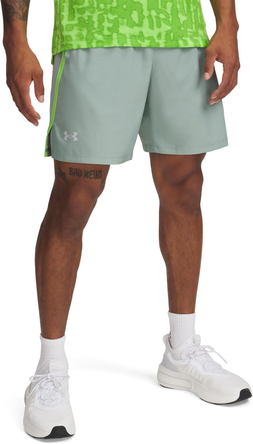 

Шорты Under Armour Launch Run 7 Inch Shorts, Silica Green/Cyber Green/ReflectiveSee Less