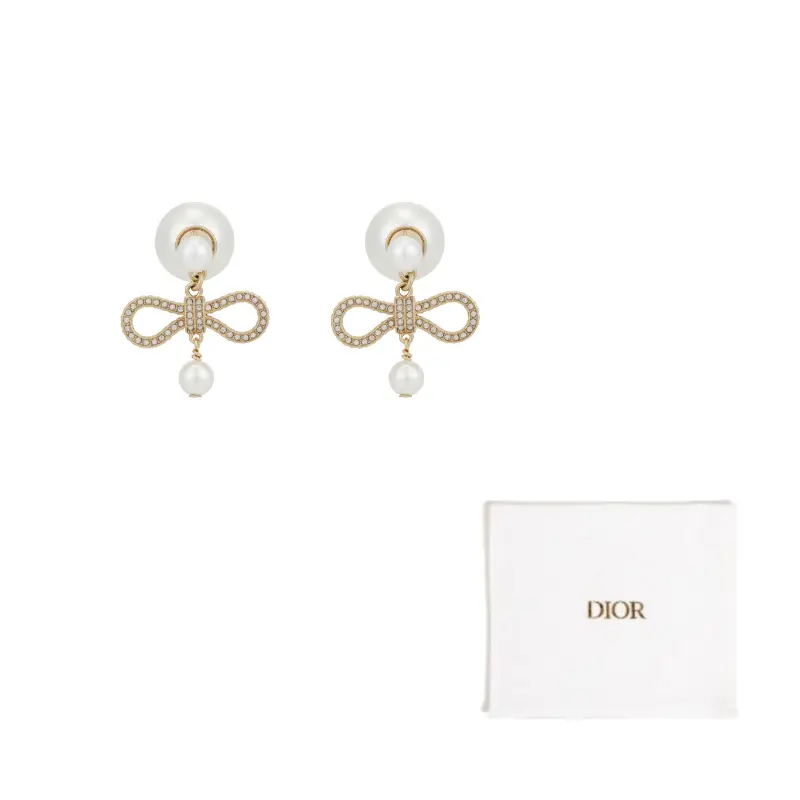 

Искусственные кристалловые серьги женские champagne DIOR