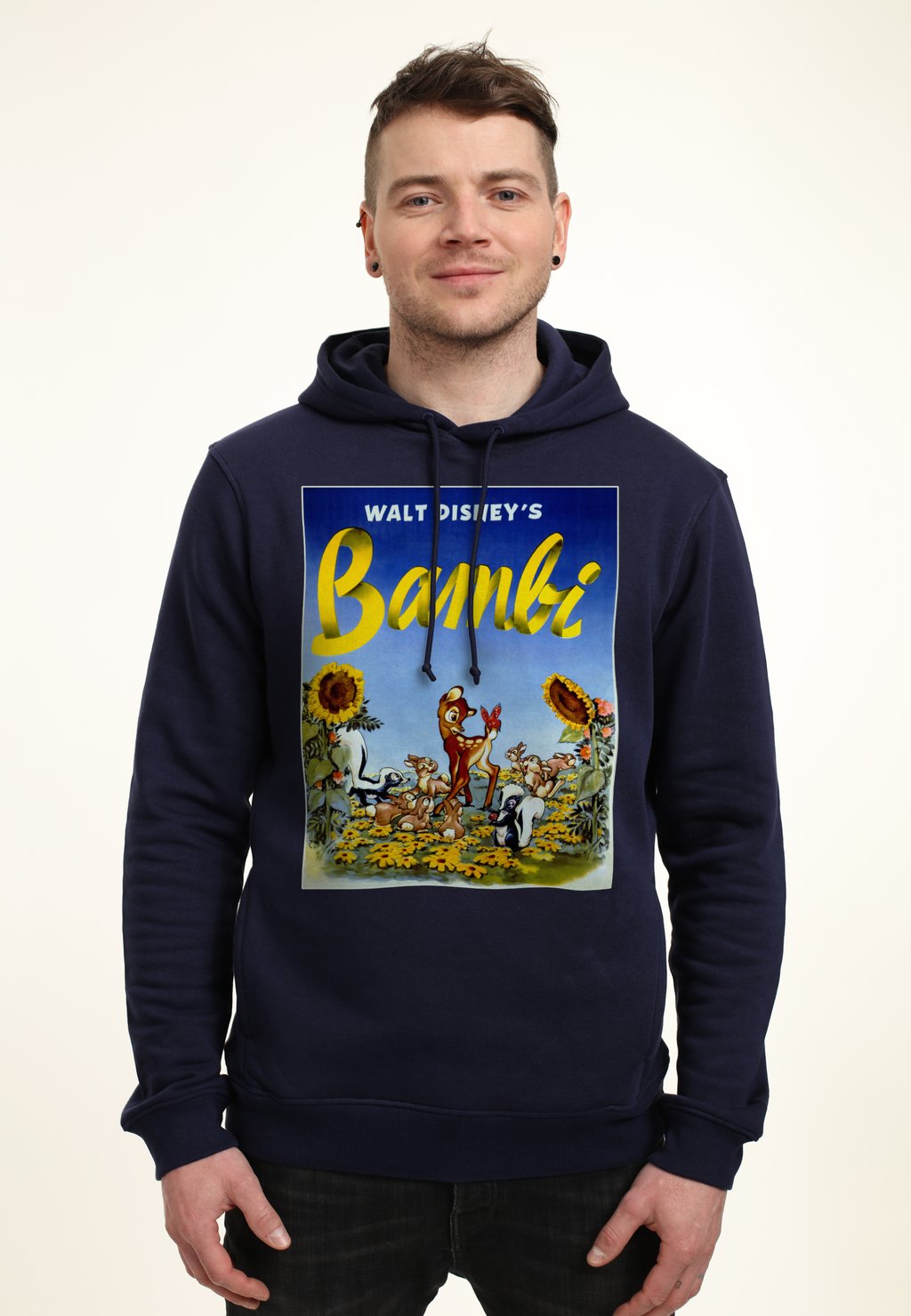 

Толстовка с капюшоном DISNEY BAMBI BAMBI SUNFLOWERS Henry Tiger, темно-синий