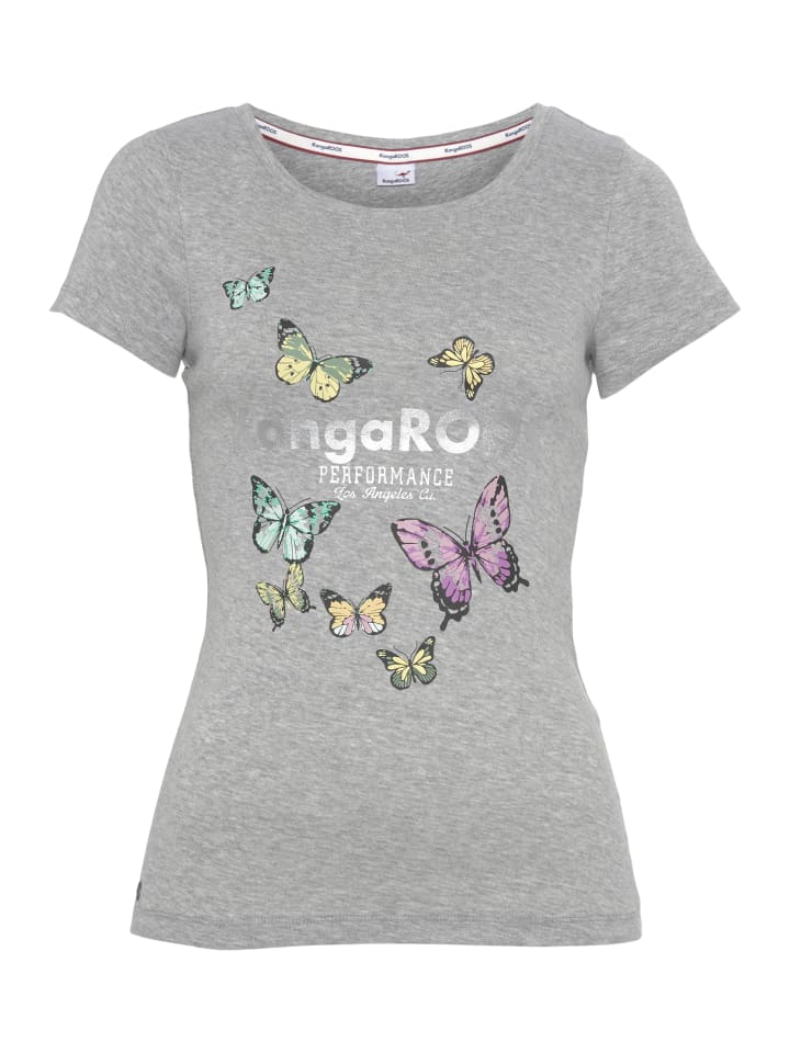 

Футболка светло-серого меланжа Kangaroos, Серый, Футболка светло-серого меланжа Kangaroos