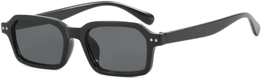 

Солнцезащитные очки с защитой UV400 | Линзы конфетного цвета, маленькие заклепки | Для женщин и мужчин, для занятий спортом на открытом воздухе и вождения DSVIGF, Black Gray