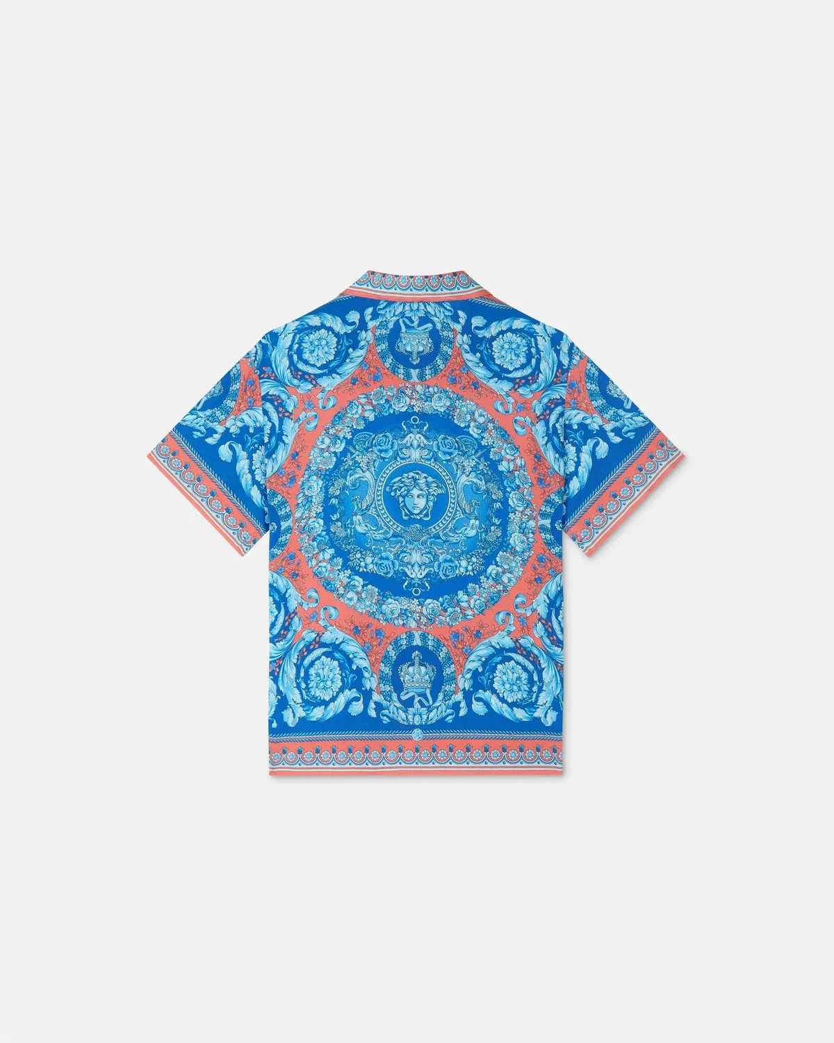 Детская рубашка из вискозы с принтом VERSACE, голубой — фото 3