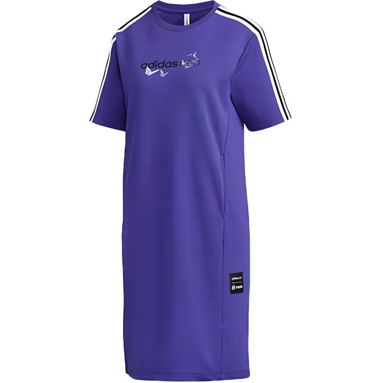 Adidas Neo X HONOR OF KINGS Short Sleeved Dress Women's Purple — фото 2