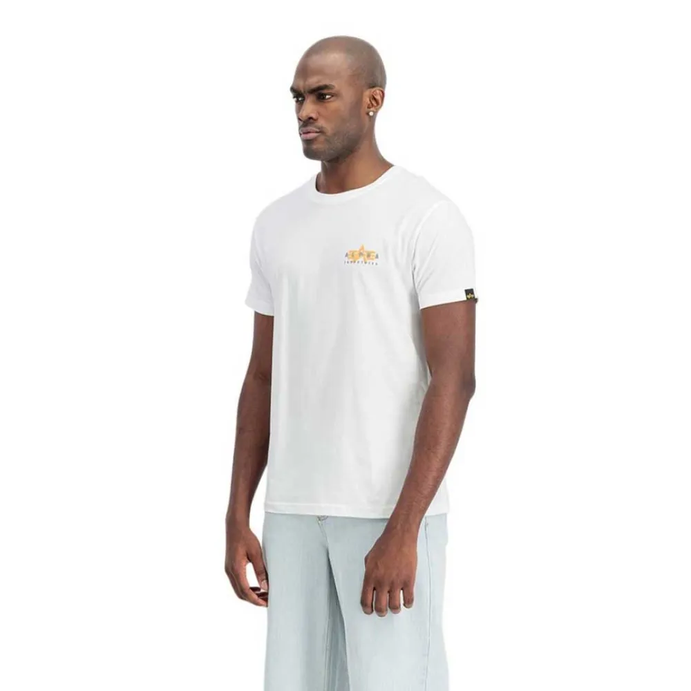 

Футболка с коротким рукавом Alpha Industries с объемным принтом и логотипом Bp T, белый