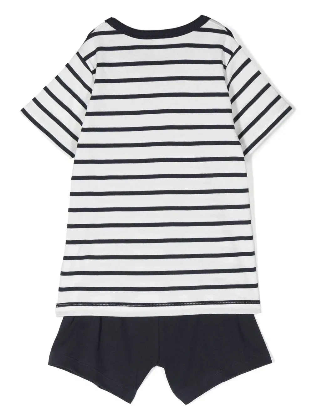 Пижамный комплект из органического хлопка с полосатым принтом Petit Bateau, белый — фото 2