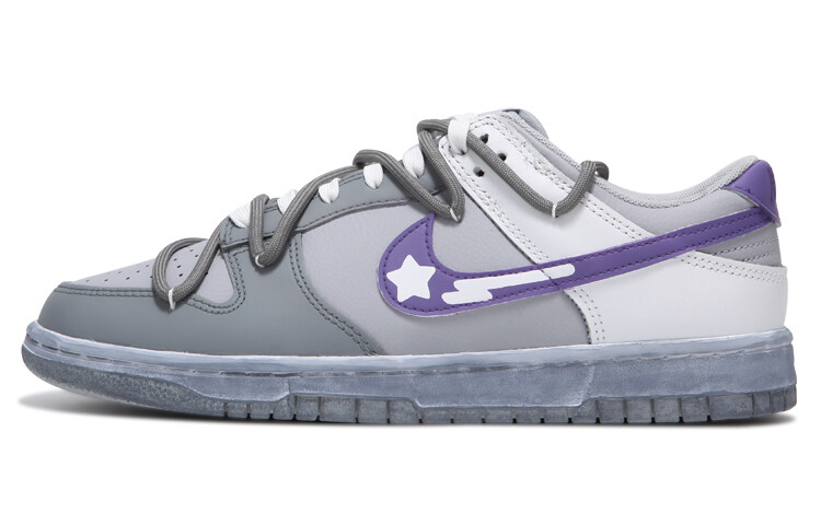 

Кроссовки Nike Dunk Skateboarding Shoes Men Low-top Gray/Purple, фиолетовый