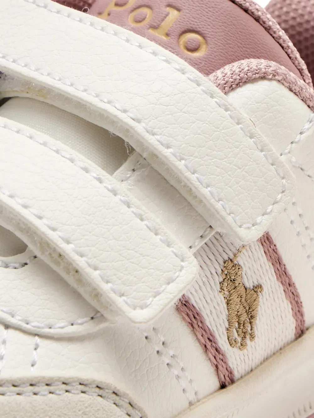 Кроссовки на липучках с логотипом Polo Ralph Lauren Kids, белый — фото 4