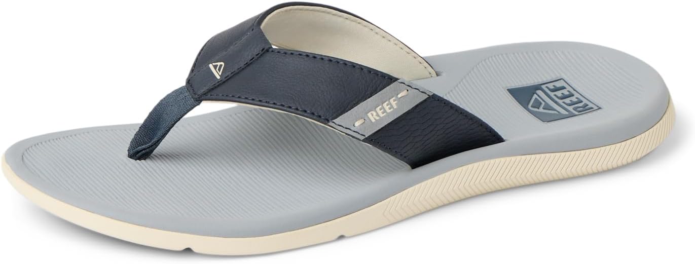 

Мужские вьетнамки REEF Santa Ana, поддержка свода стопы, водостойкие, подошва не оставляет следов, синий/серый/темно-синий