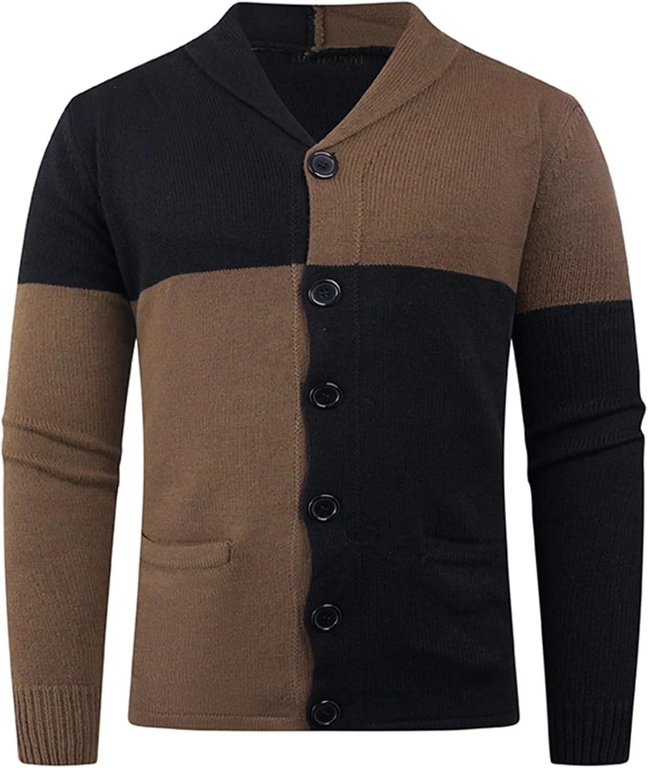 

Кардиган для мужчин Color Block с воротником-шалью Cambkatl