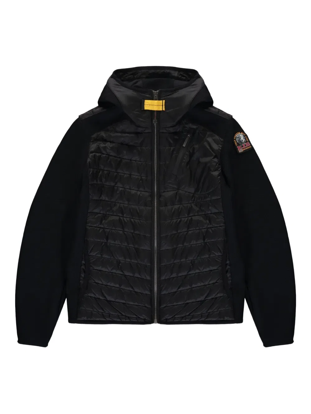 Стеганая куртка из флиса с капюшоном Parajumpers Kids, черный