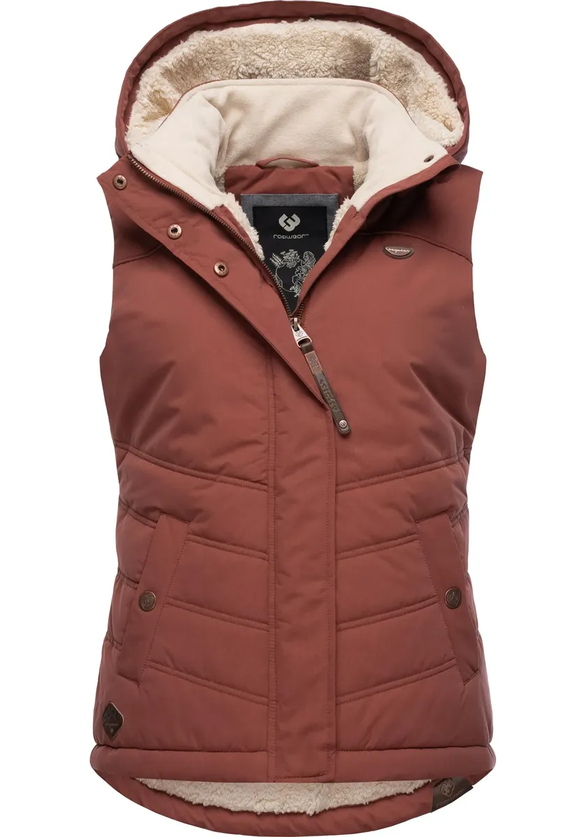 

Стеганый жилет Ragwear "Hesty", стильный уличный жилет со съемным капюшоном, цвет Terra