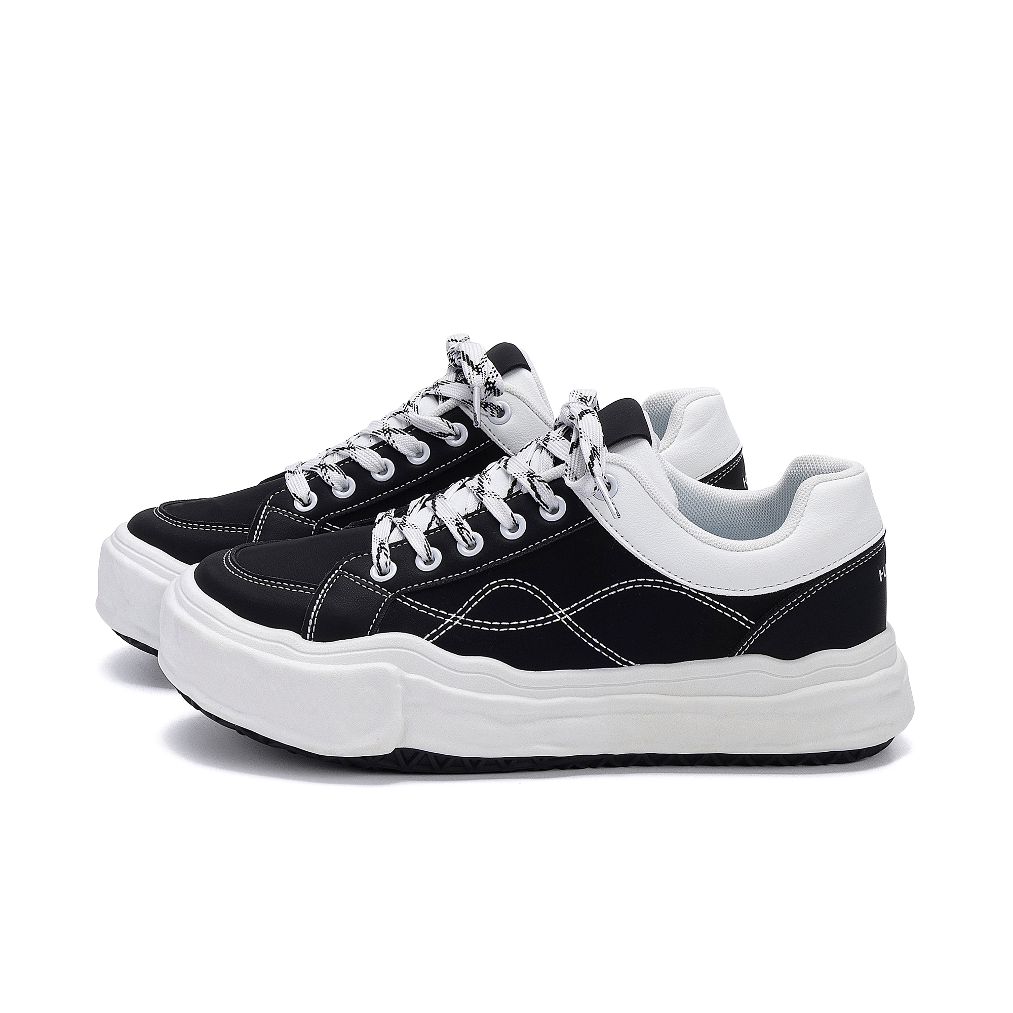 HUANQIU Кроссовки для скейтбординга мужские PU Lightweight Coverage Low top Black — фото 3