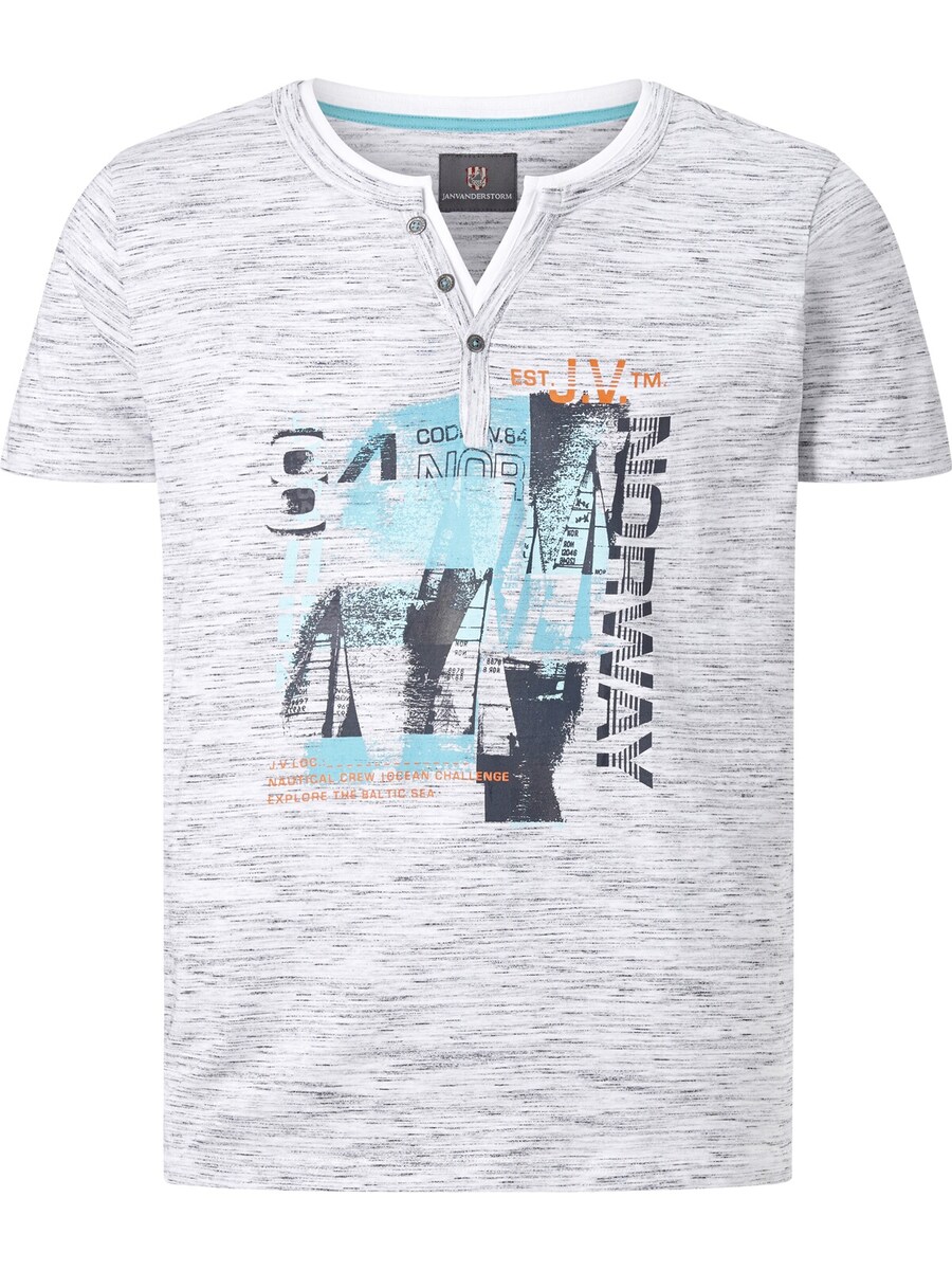 

Классическая футболка Jan Vanderstorm Shirt Baltfried, пятнистый серый