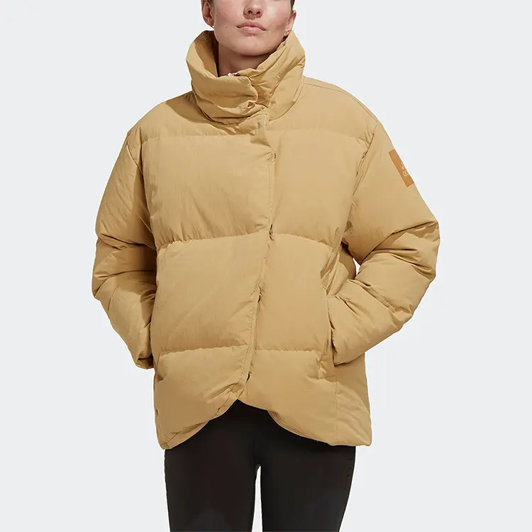 Adidas Женская пуховая куртка светло-золотистого цвета, Light Gold — фото 4