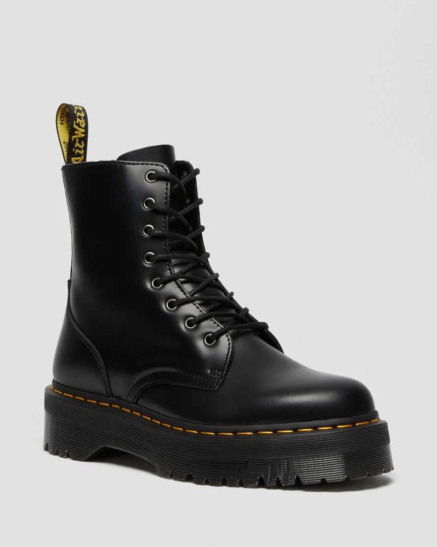 Ботинки Jadon на гладкой кожаной платформе Dr Martens, черный