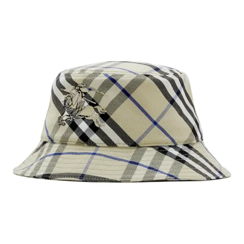 

Burberry Винтажная клетчатая ведро-шляпа, Beige