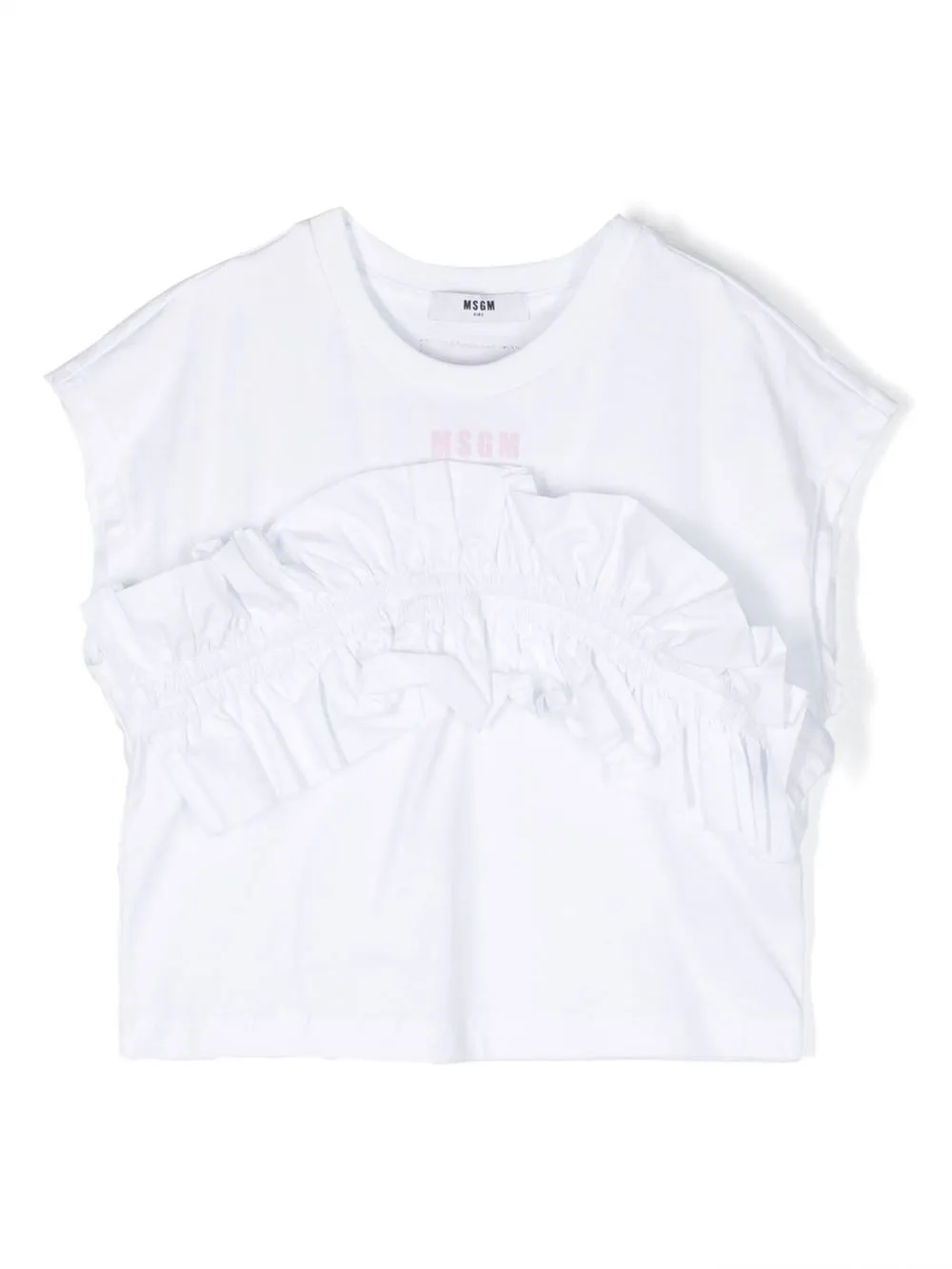 

Футболка с оборками MSGM Kids, белый