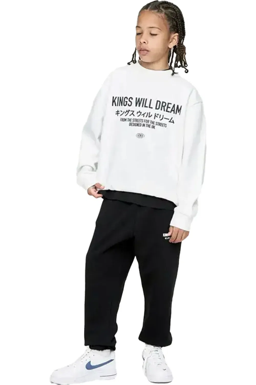 Худи для мальчиков оверсайз Kings Will Dream, белый