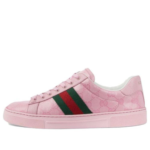 Кроссовки ace sneaker with web 'pink' Gucci, розовый