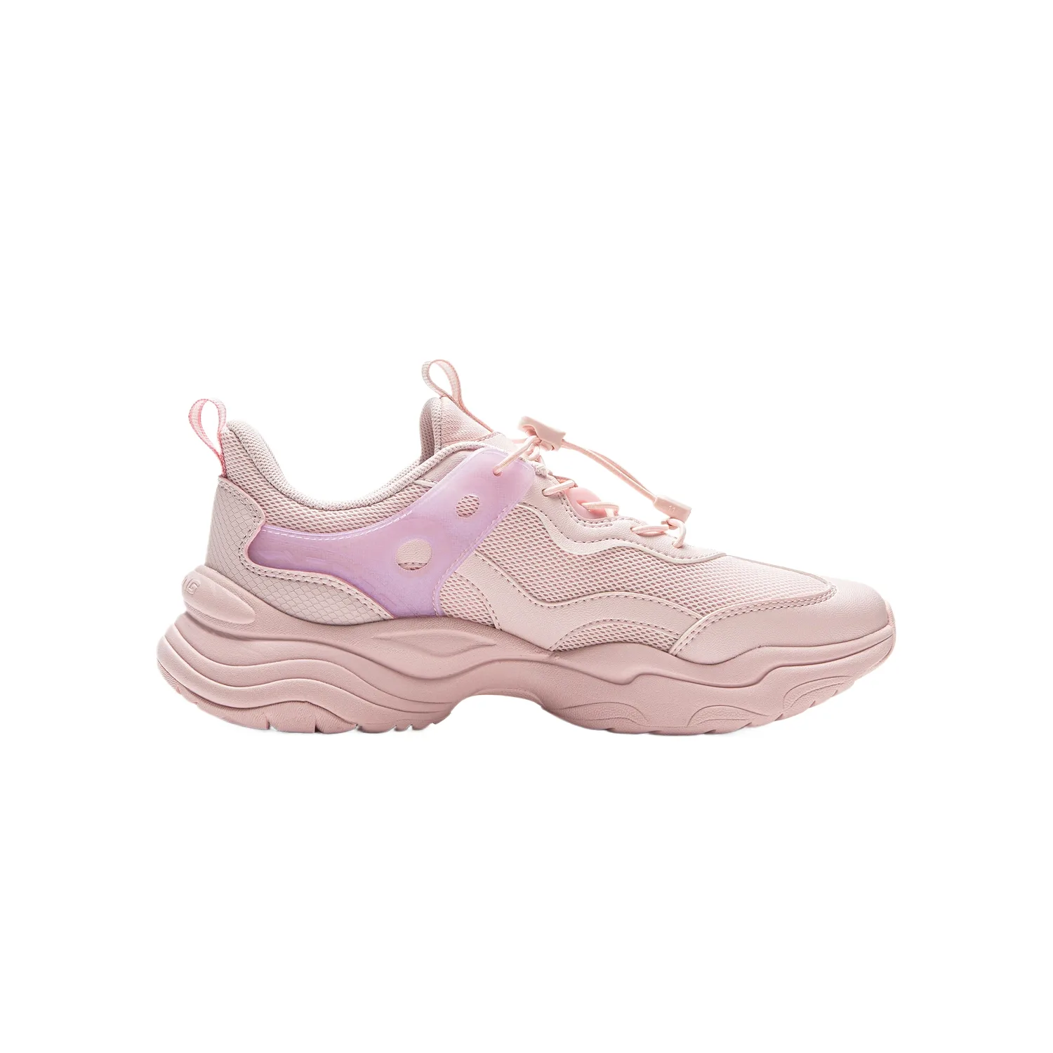 YOUNG Li-Ning YOUNG Sportlife низкие кроссовки для подростков в светло-розовом красном цвете — фото 2