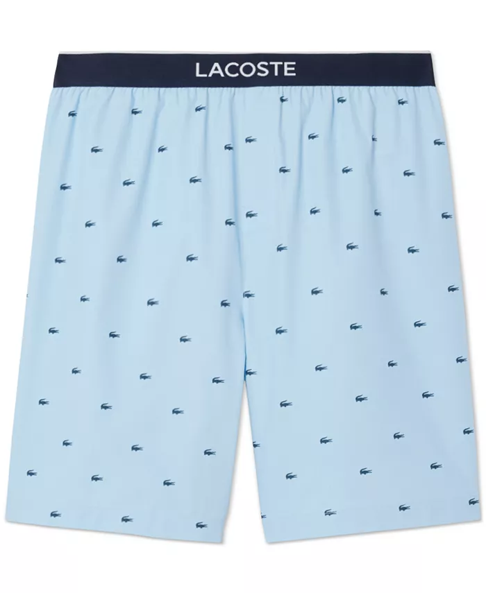 

Мужские пижамные шорты для отдыха с принтом крокодила Lacoste, синий
