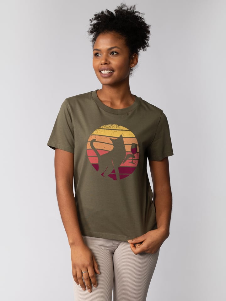 

Футболка Кот на закате и красное вино цвета хаки wat Apparel, Красный, Футболка Кот на закате и красное вино цвета хаки wat Apparel