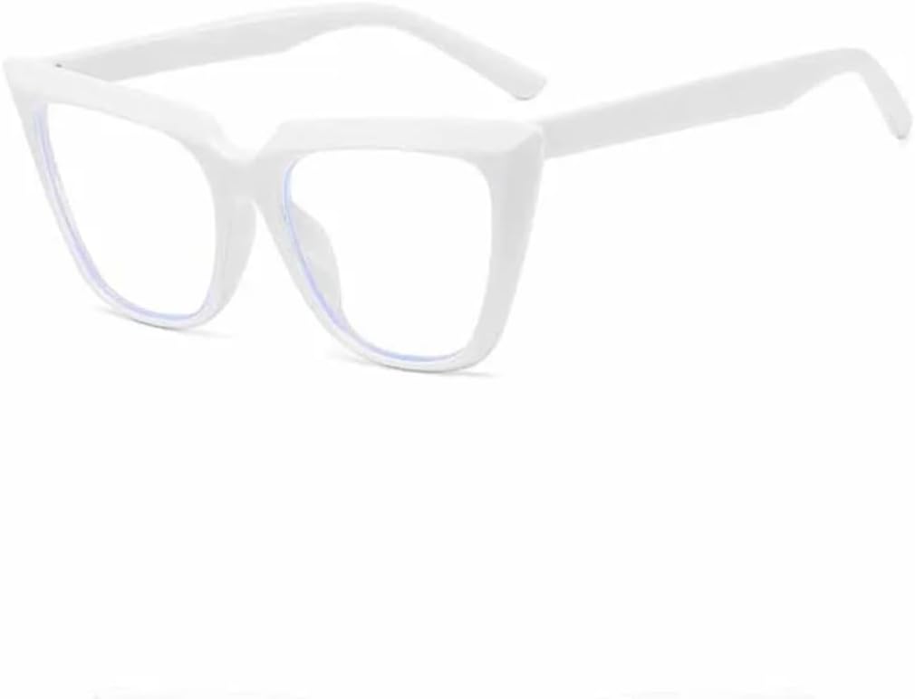 

Солнцезащитные очки с защитой UV400 | Оправа «кошачий глаз» с цветными линзами | Для женщин и мужчин | Для занятий спортом на открытом воздухе и вождения DSVIGF, White Clear