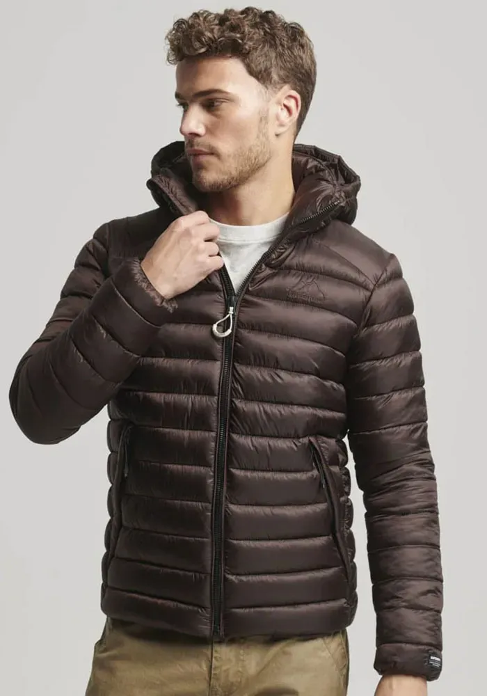 

Стеганая куртка Superdry "HOODED FUJI SPORT PADDED JKT", с капюшоном, коричневый