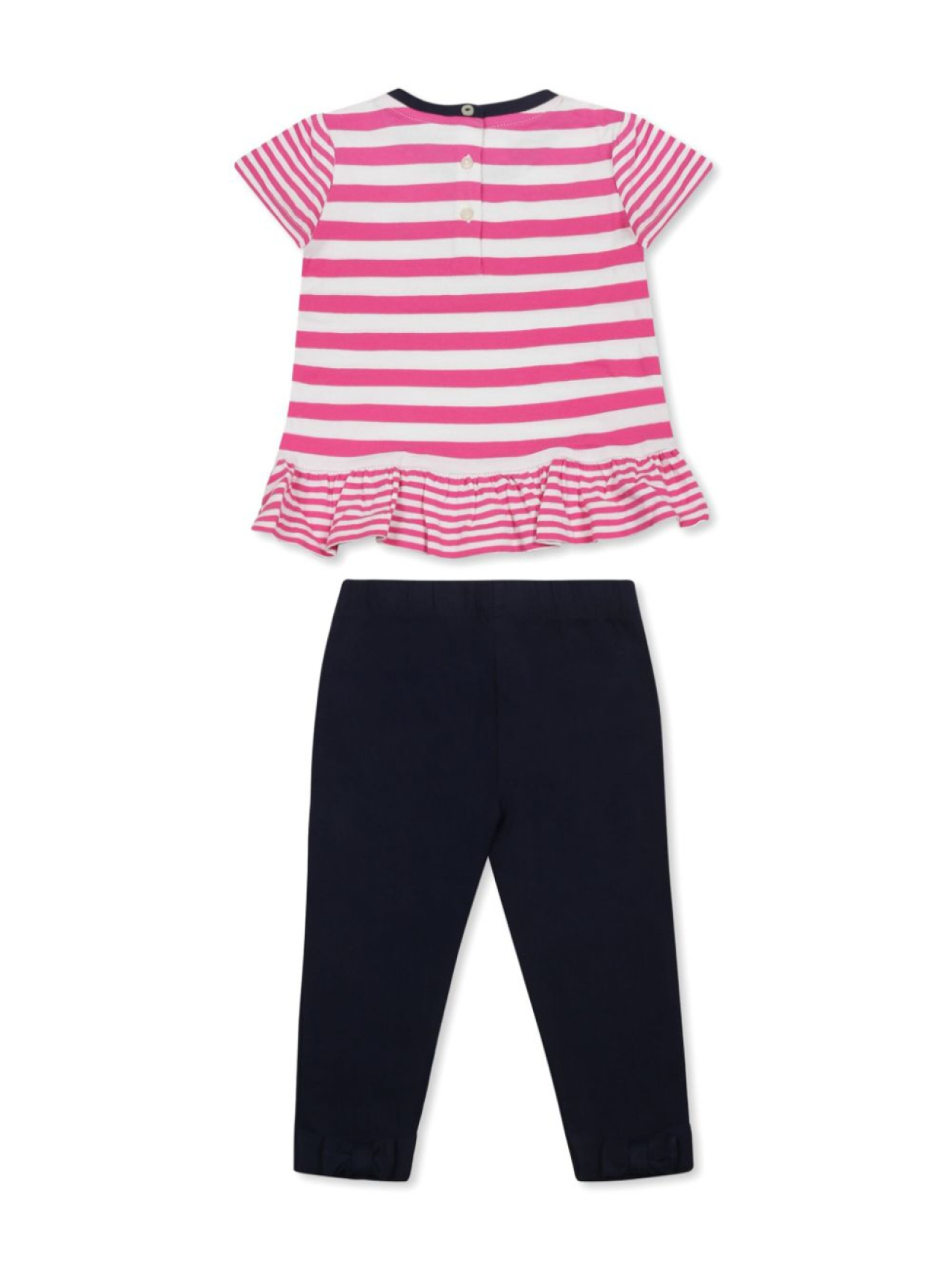 POLO RALPH LAUREN KIDS комплект из рубашки и полосатых брюк, черный — фото 2