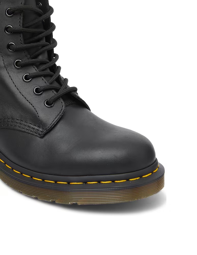 Мужские ботинки Dr. Martens 1460 кожаные с контрастной строчкой, черный — фото 2