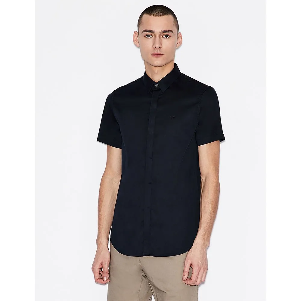 

Рубашка с коротким рукавом Armani Exchange 8NZCBF_ZN10Z, синий