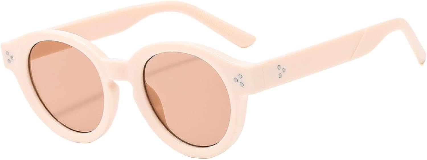 

Солнцезащитные очки с защитой UV400 | Круглые, женские и мужские, синяя оправа с леопардовым принтом, градиентные, маленькая оправа, цвет «рисовый ноготь» | для занятий спортом на открытом воздухе FYTUP, Beige Yellow Tea