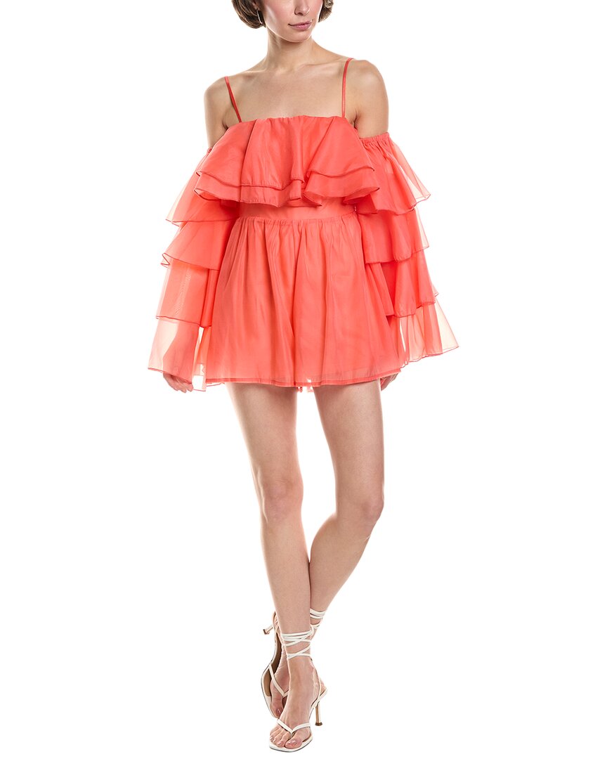 

MARION Ромпер с ярусными рукавами, оранжевый