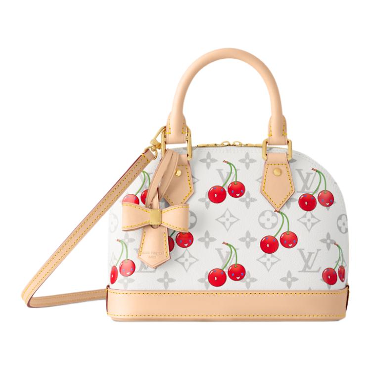 

LOUIS VUITTON Сумка Альма ББ белая монограмма Такаси Мураками