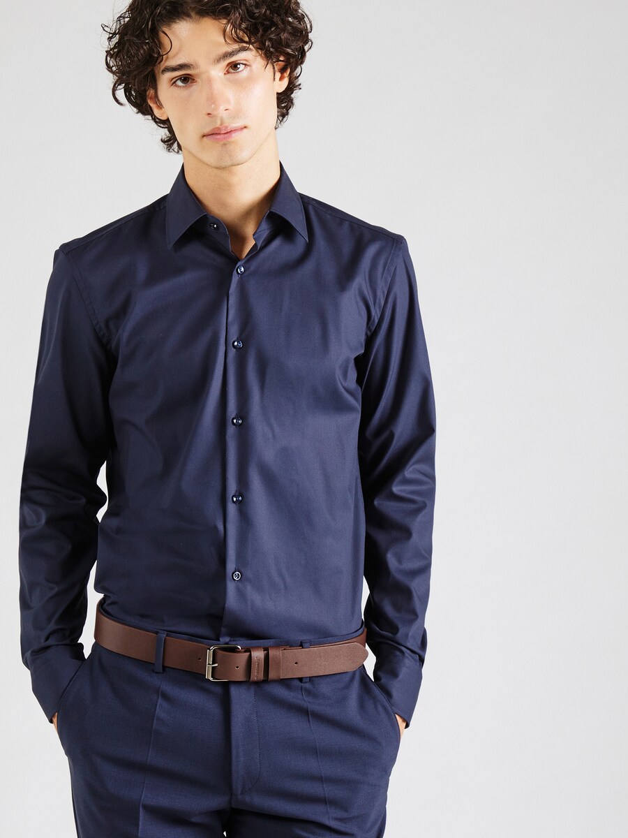 Повседневная рубашка BOSS Slim fit Button Up Shirt H-Hank, темно-синий — фото 2