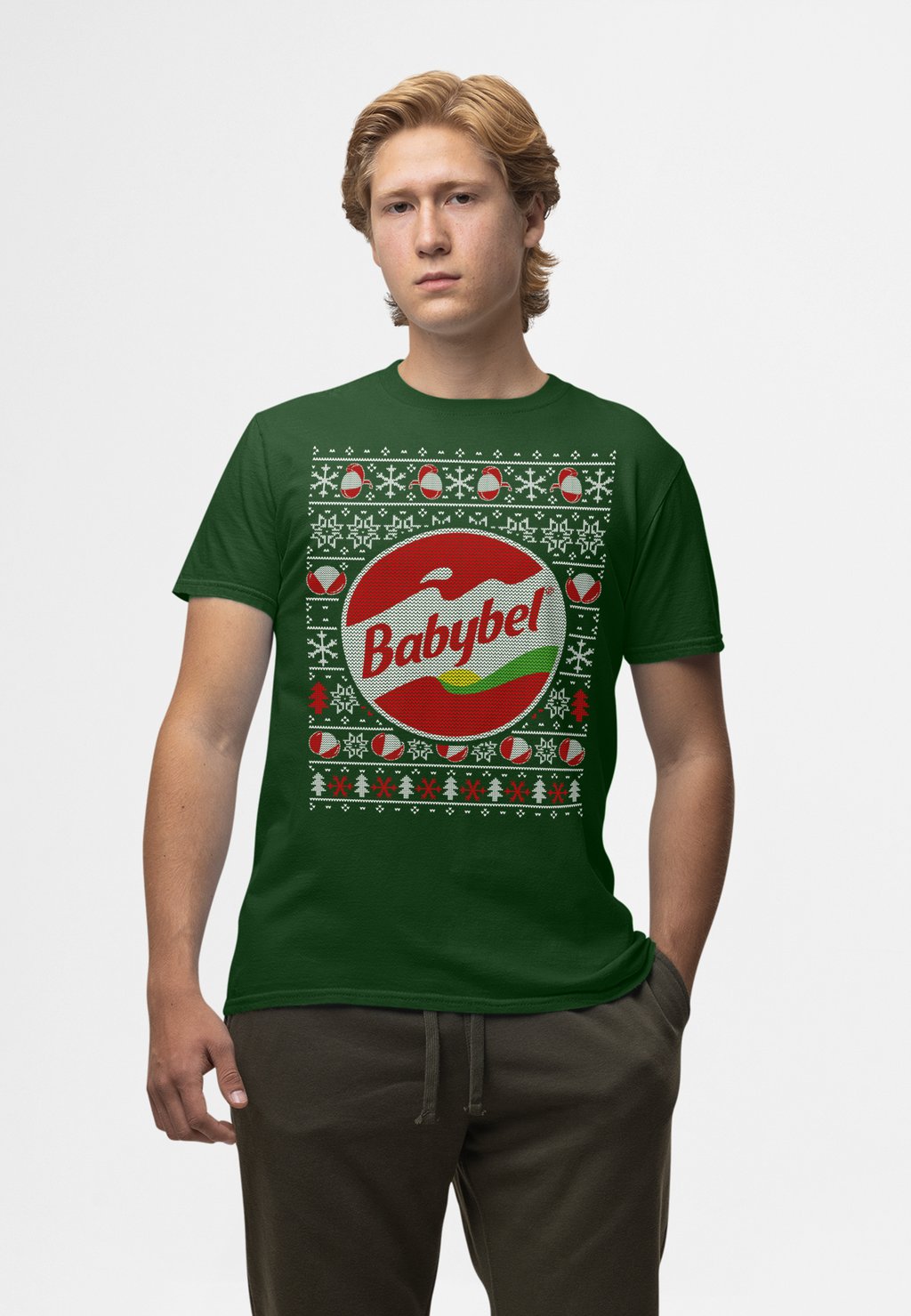 

Футболка с принтом BABYBEL CHRISTMAS PATTERN Henry Tiger, темно-зеленый