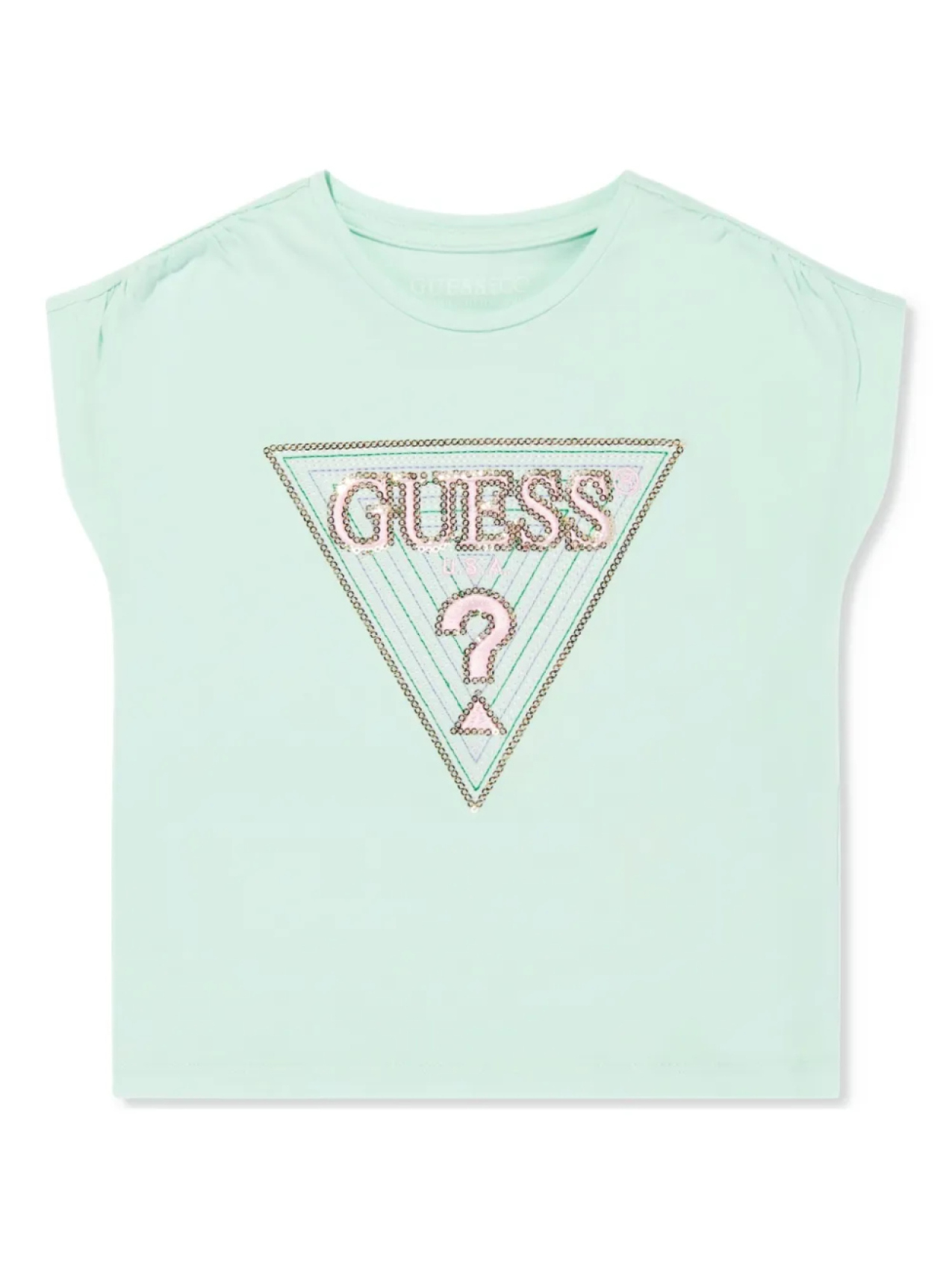 

Футболка с логотипом guess kids, зеленый