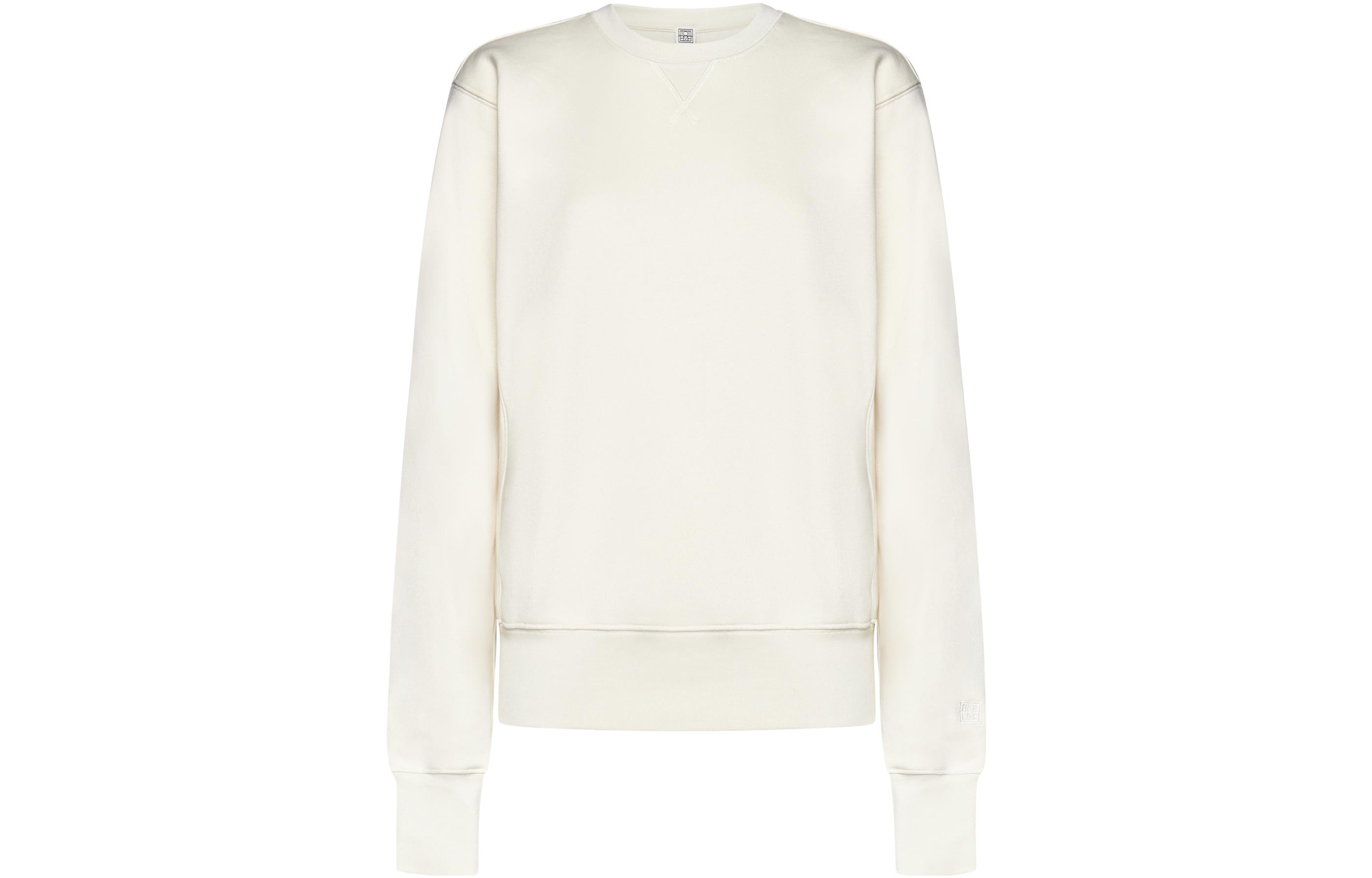 

Длинный свитшот с круглым вырезом TOTEME, белый