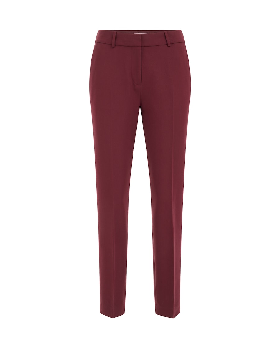 

Узкие брюки со складками WE Fashion, темно-красный