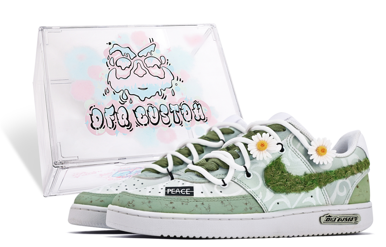 

Nike Court Vision 1 Box, Fang Grassland легкие нескользящие низкие кроссовки для скейтбординга мужские green white