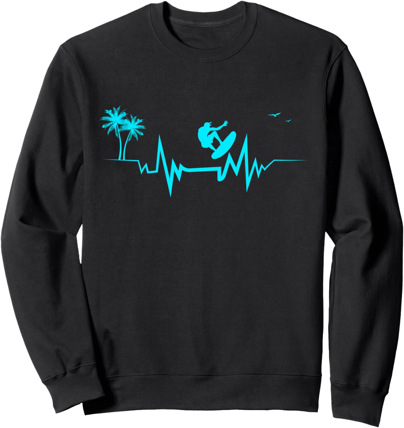 

Толстовка Surf Heartbeat Cool Wave для серферов с Гавайев Surf Heartbeat Cool Waves Shop, черный
