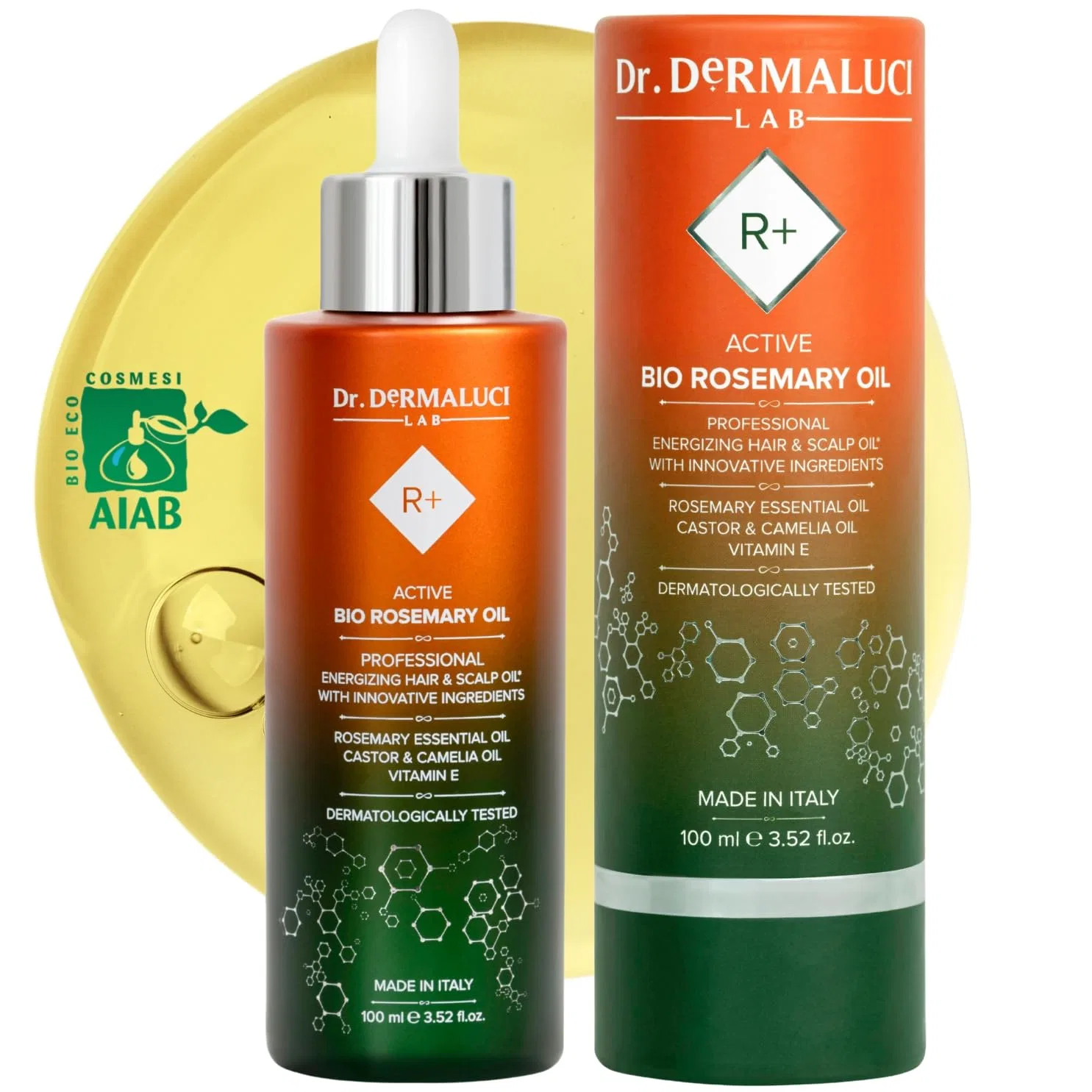 Органическое масло для волос с розмарином и касторовым маслом 100 мл Talien Dr. Dermaluci Lab
