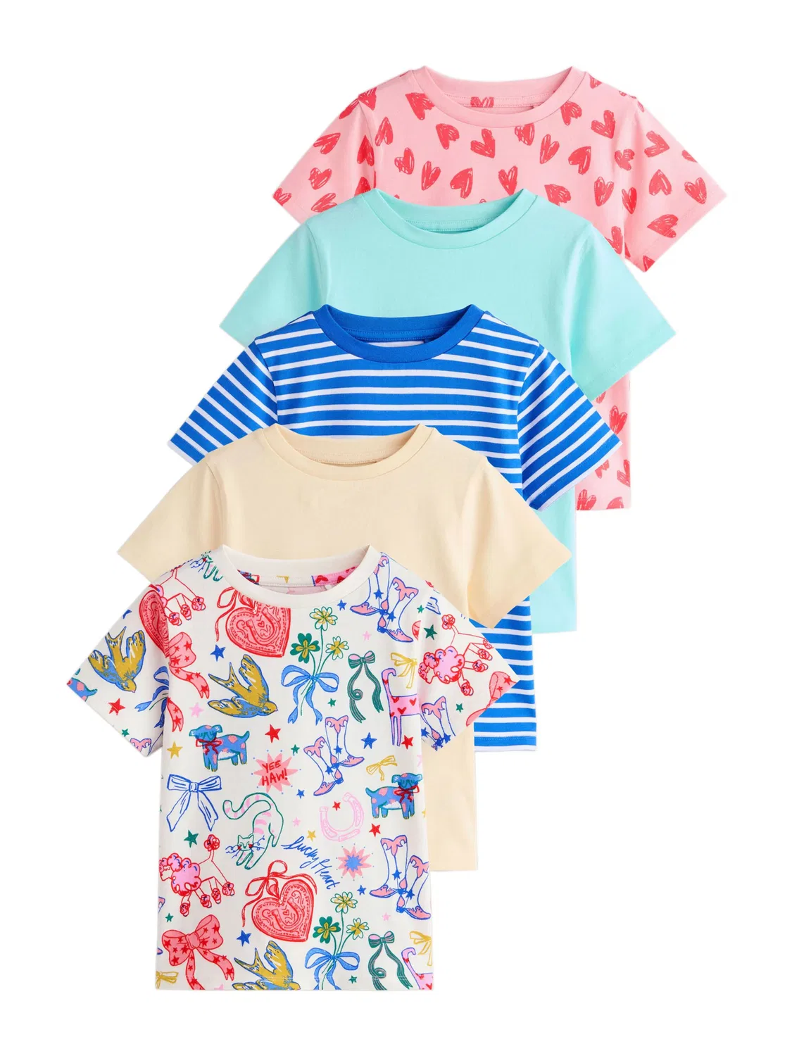 Футболка Next, Chamois/Light Beige/Blue/Turquoise/Pitaya