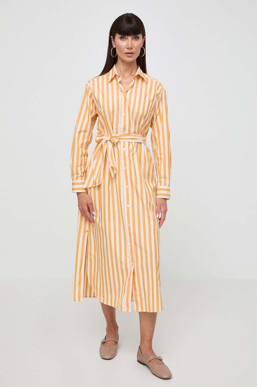 

Хлопковое платье Weekend Max Mara, оранжевый
