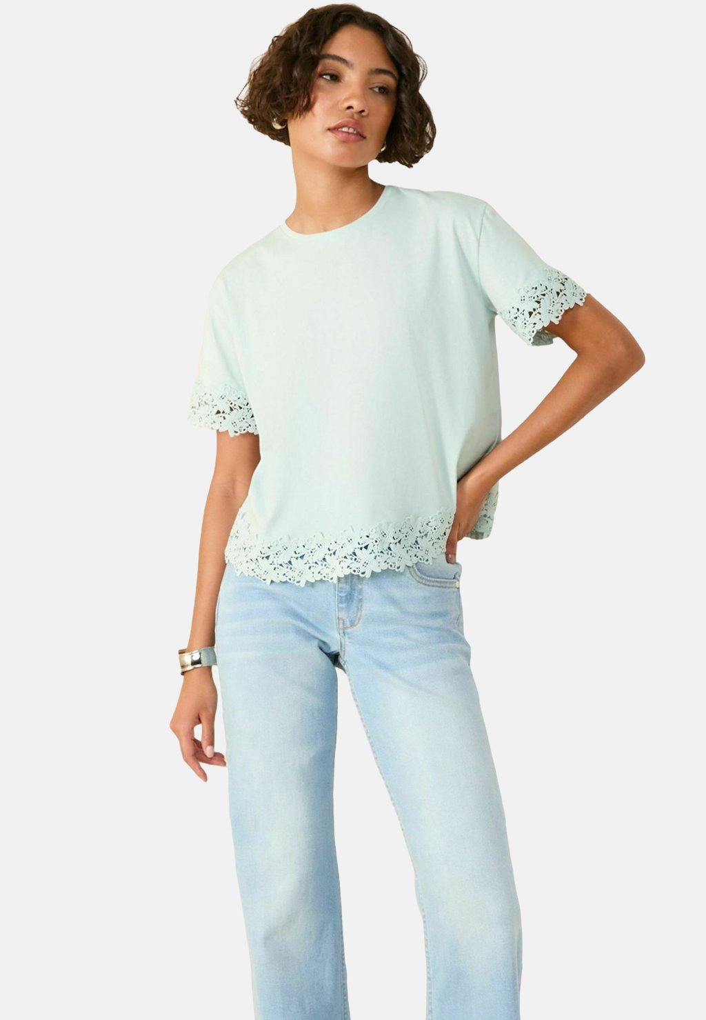 

Футболка с принтом PETITE FIT - LACE TRIM Friends Like These, синий