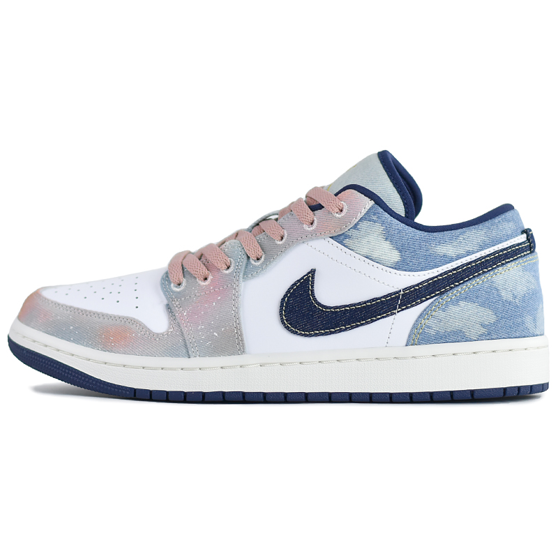 

Jordan Баскетбольные кроссовки Air 1 Low, винтажные, мужские, сине-розовые