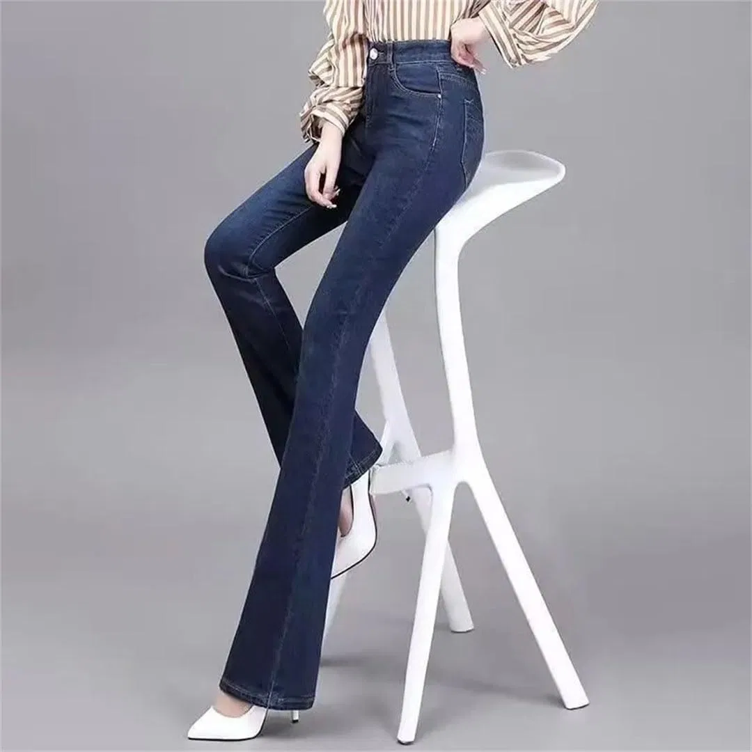 Джинсы клеш Women's High Waisted Stretch Bootcut Jeans, черный — фото 2