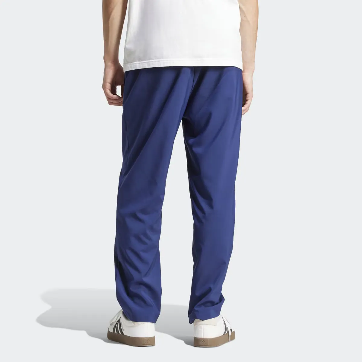 Мужские Essentials Малые брюки Stanford Adidas с открытым подолом с логотипом, синий — фото 2